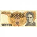 Польша 20000 злотых 1989 год - Мария Склодовская-Кюри - XF