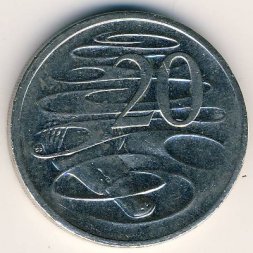 Австралия 20 центов 2002 год