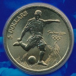 Австралия 5 долларов 2000 год - Олимпийские игры в Сиднее. Футбол