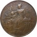 Франция 10 сантимов 1916 год (без отметки МД)