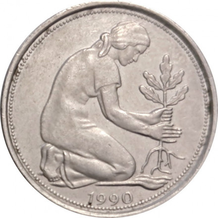 ФРГ 50 пфеннигов 1990 год (J)