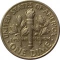 США 1 дайм (10 центов) 1989 год - Франклин Рузвельт (D)