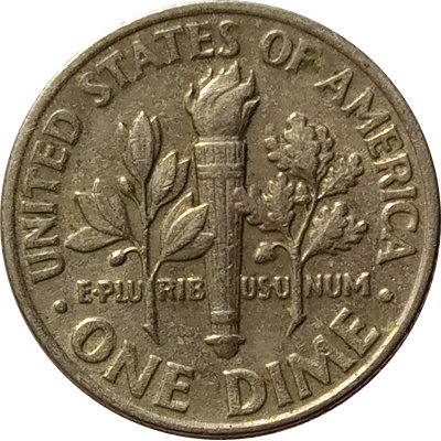 США 1 дайм (10 центов) 1989 год - Франклин Рузвельт (D)