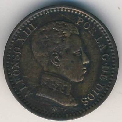 Испания 2 сентимо 1904 год - Король Альфонсо XIII