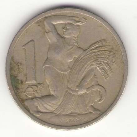 Чехословакия 1 крона 1929 год