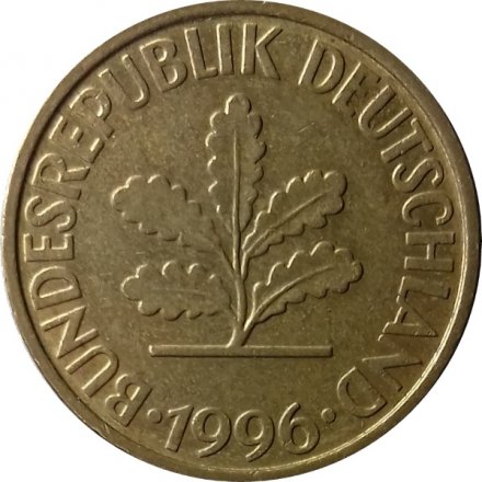 ФРГ 10 пфеннигов 1996 год - F