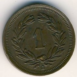 Швейцария 1 раппен 1937 год