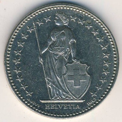 Швейцария 2 франка 2003 год