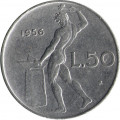 Италия 50 лир 1956 год - Вулкан