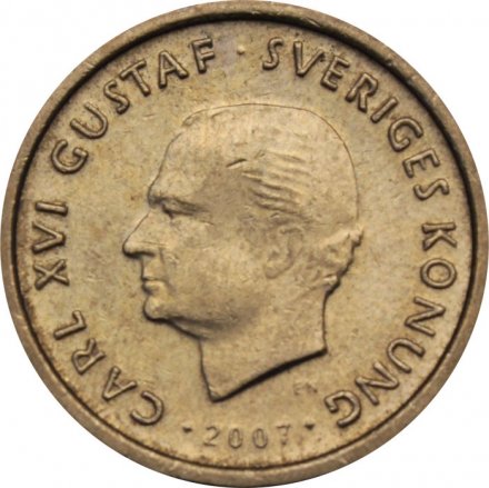 Швеция 10 крон 2007 год - Король Карл XVI Густав