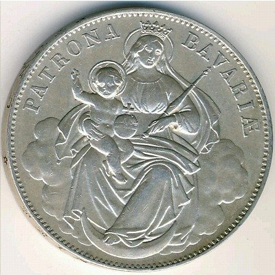 Бавария 1 талер 1865 год