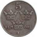 Швеция 5 эре 1944 год - Король Густав V