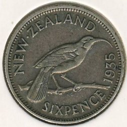 Новая Зеландия 6 пенсов 1935 год