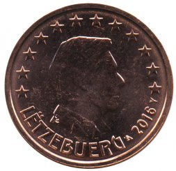Люксембург 2 евроцента 2016 год - Великий герцог Люксембурга Анри