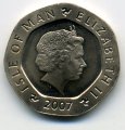 Остров Мэн 20 пенсов 2007 год - Часы замка Рашен