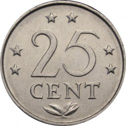 Антильские острова 25 центов 1979 год