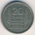 Алжир 20 франков 1956 год