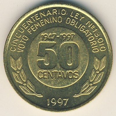 Аргентина 50 сентаво 1997 год