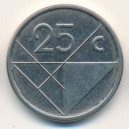 Монета Аруба 25 центов 2009 год