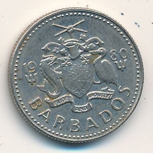 Барбадос 10 центов 1980 год