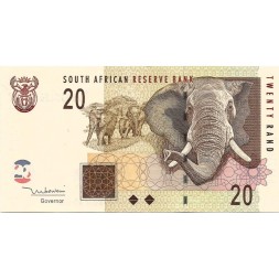 ЮАР 20 рэндов 2005 год - Слоны UNC