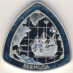 Бермудские острова 3 доллара 1998 год - Парусник