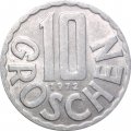 Австрия 10 грошей 1972 год