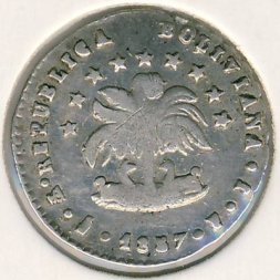 Боливия 1/2 соля 1857 год