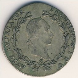 Австрия 20 крейцеров 1830 год