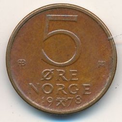 Норвегия 5 эре 1978 год
