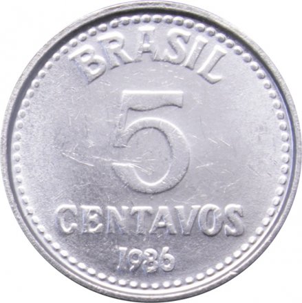 Бразилия 5 сентаво 1986 год