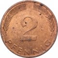 ФРГ 2 пфеннига 1974 год (F)