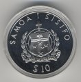 Самоа 10 долларов 1991 год - Метание копья