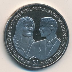 Виргинские острова 1 доллар 2011 год