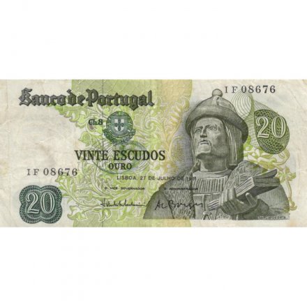 Португалия 20 эскудо 1971 год - тип 1 - F-VF