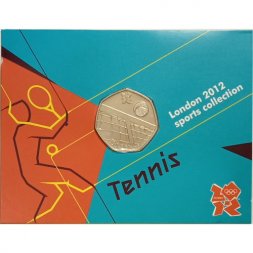Великобритания 50 пенсов 2011 год - Теннис (в блистере)