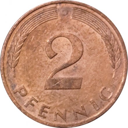 ФРГ 2 пфеннига 1991 год (D)