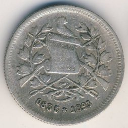 Гватемала 25 сентаво 1893 год