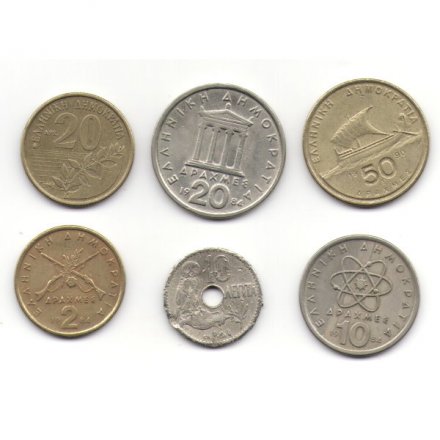 Набор из 6 монет Греция 1912-1992 год