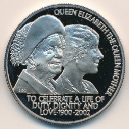 Монета Остров Святой Елены 50 пенсов 2002 год