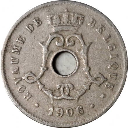 Бельгия 5 сантимов 1906 год BELGIQUE