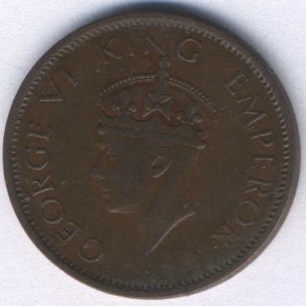 Британская Индия 1/4 анны 1940 год