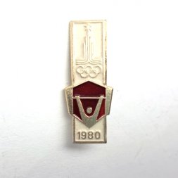 Значок. Олимпиада 1980 Тяжелая атлетика Штанга
