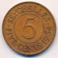 Сейшелы 5 центов 1964 год