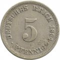 Германия 5 пфеннигов 1894 год (D)