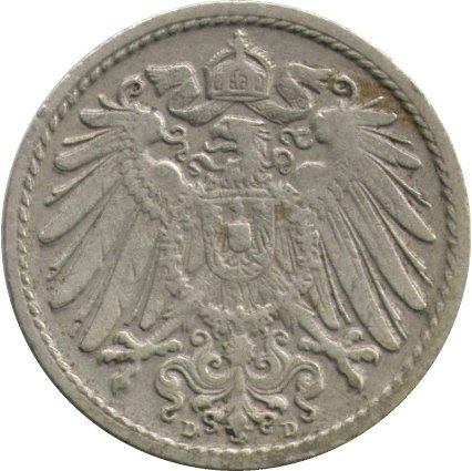 Германия 5 пфеннигов 1894 год (D)