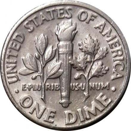 США 1 дайм (10 центов) 1987 год - Франклин Рузвельт (D)