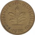 ФРГ 5 пфеннигов 1970 год - F