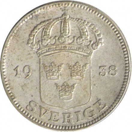 Швеция 50 эре 1938 год