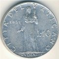 Ватикан 10 лир 1951 год - Папа Пий XII